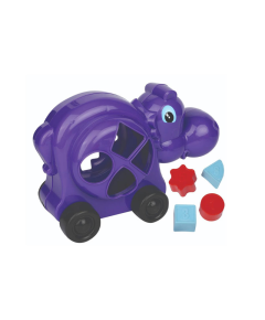 Hippo Puzzle Car - Purple